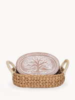 Load image into Gallery viewer, Bread Warmer &amp; Basket - Tree of Life Oval
