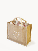 Load image into Gallery viewer, Jute Canvas Gift Bag - Love
