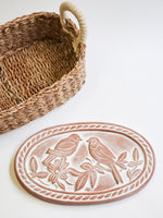 Load image into Gallery viewer, Bread Warmer &amp; Basket - Lovebirds Oval
