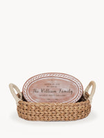 Load image into Gallery viewer, Personalized Bread Warmer &amp; Basket - Bible Oval
