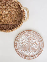 Load image into Gallery viewer, Bread Warmer &amp; Basket - Tree of Life Round
