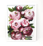 Load image into Gallery viewer, Peonies Art Print! 11x14in, Acrylic Painting Print, Wall Art, Home Decor, Peony Art
