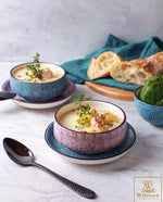Load image into Gallery viewer, Violet / Lavender Porcelain Soup Cup 5&quot; inch | 13 Fl Oz |
