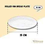 Load image into Gallery viewer, Professional Rolled Rim White Bread Plate 6&quot; inch | 15 Cm
