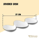 Load image into Gallery viewer, White Divided Sauce Dish 14.5&quot; inch | 37 Cm
