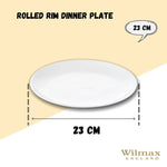 Load image into Gallery viewer, Professional Rolled Rim White Dinner Plate 9&quot; inch | 23 Cm
