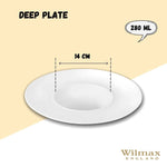 Load image into Gallery viewer, White Deep Plate 11&quot; inch | 28 Cm 9 Fl Oz | 280 Ml
