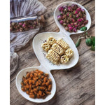 Load image into Gallery viewer, White Divided Sauce Dish 14.5&quot; inch | 37 Cm
