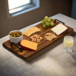 Load image into Gallery viewer, Acacia Serving Trays with Metal Handles
