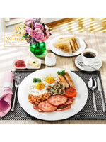 Load image into Gallery viewer, Professional Rolled Rim White Dinner Plate 9&quot; inch | 23 Cm
