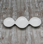 Load image into Gallery viewer, White Divided Sauce Dish 14.5&quot; inch | 37 Cm
