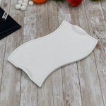 Load image into Gallery viewer, Flat Porcelain White Dish With Handles 12&quot; inch | 31 Cm
