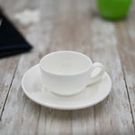 Load image into Gallery viewer, White 3 Oz | 100 Ml Coffee Cup &amp; Saucer

