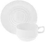 Load image into Gallery viewer, White 7 Oz | 220 Ml Tea Cup &amp; Saucer
