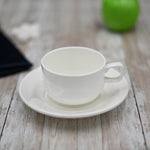 Load image into Gallery viewer, White 7 Oz | 220 Ml Tea Cup &amp; Saucer
