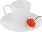 Load image into Gallery viewer, White 4 Oz | 110 Ml Coffee Cup &amp; Saucer
