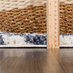 Load image into Gallery viewer, Kieu Blue &amp; White Checkered Area Rug
