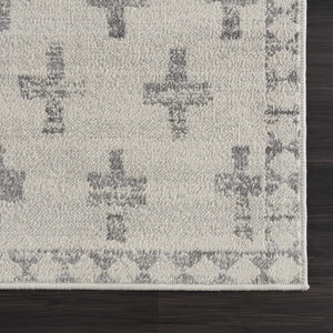 Tigris Swiss Cross Ivory & Gray 2322 Area Rug