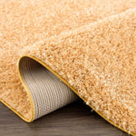 Load image into Gallery viewer, Faina Solid Gold Shag Rug Washable
