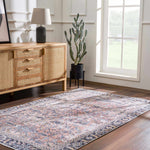 Load image into Gallery viewer, Peach Holi-2305 Washable Area Rug
