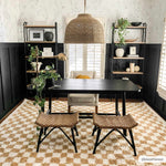 Load image into Gallery viewer, Kieu Yellow &amp; White Checkered Area Rug

