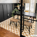 Load image into Gallery viewer, Kieu Yellow &amp; White Checkered Area Rug
