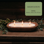 Load image into Gallery viewer, 3-Wick Dough Bowl Soy Candle - Meditation
