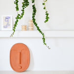 Load image into Gallery viewer, Ceramic Decorative Wall Mask - Terracotta Orange
