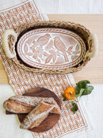 Load image into Gallery viewer, Bread Warmer &amp; Basket - Lovebirds Oval
