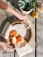 Load image into Gallery viewer, Bread Warmer &amp; Basket Gift Set with Tea Towel - Bird Round
