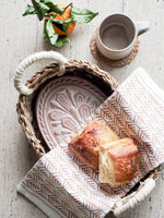Load image into Gallery viewer, Bread Warmer &amp; Basket Gift Set with Tea Towel - Flower
