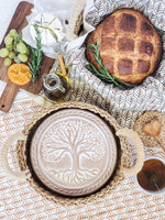 Load image into Gallery viewer, Bread Warmer &amp; Basket - Tree of Life Round
