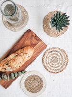 Load image into Gallery viewer, Natural Coaster Trivet Gift Set with Heart pouch
