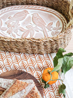 Load image into Gallery viewer, Bread Warmer &amp; Basket - Lovebirds Oval
