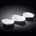 Load image into Gallery viewer, White Divided Sauce Dish 14.5&quot; inch | 37 Cm
