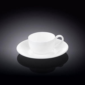 White 3 Oz | 100 Ml Coffee Cup & Saucer