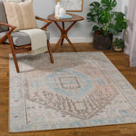 Load image into Gallery viewer, Light Olive Baloy Vintage Washable Area Rug
