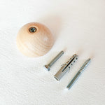 Load image into Gallery viewer, Round Beech Wood Coat Hook/Knob - Set of 2
