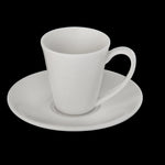 Load image into Gallery viewer, White 4 Oz | 110 Ml Coffee Cup &amp; Saucer
