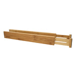 Load image into Gallery viewer, Bamboo Adjustable Spring-Loaded, Stackable Drawer Divider Organizers
