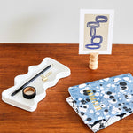 Load image into Gallery viewer, Ceramic Wave Trays - Speckled White - Rectangle
