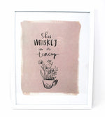 Load image into Gallery viewer, She&#39;s Whiskey In A Teacup Art Print! 11x14 Print, Simple Design, Kids Room Art
