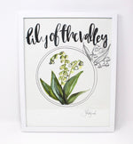 Load image into Gallery viewer, Lily Of The Valley Art Print- 11x14in, Simple Design, Floral Artwork, Home Decor, Wall Art
