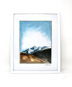 Simple Mountains, 11x14 Art Print, Mountains Watercolor, Adventure Painting