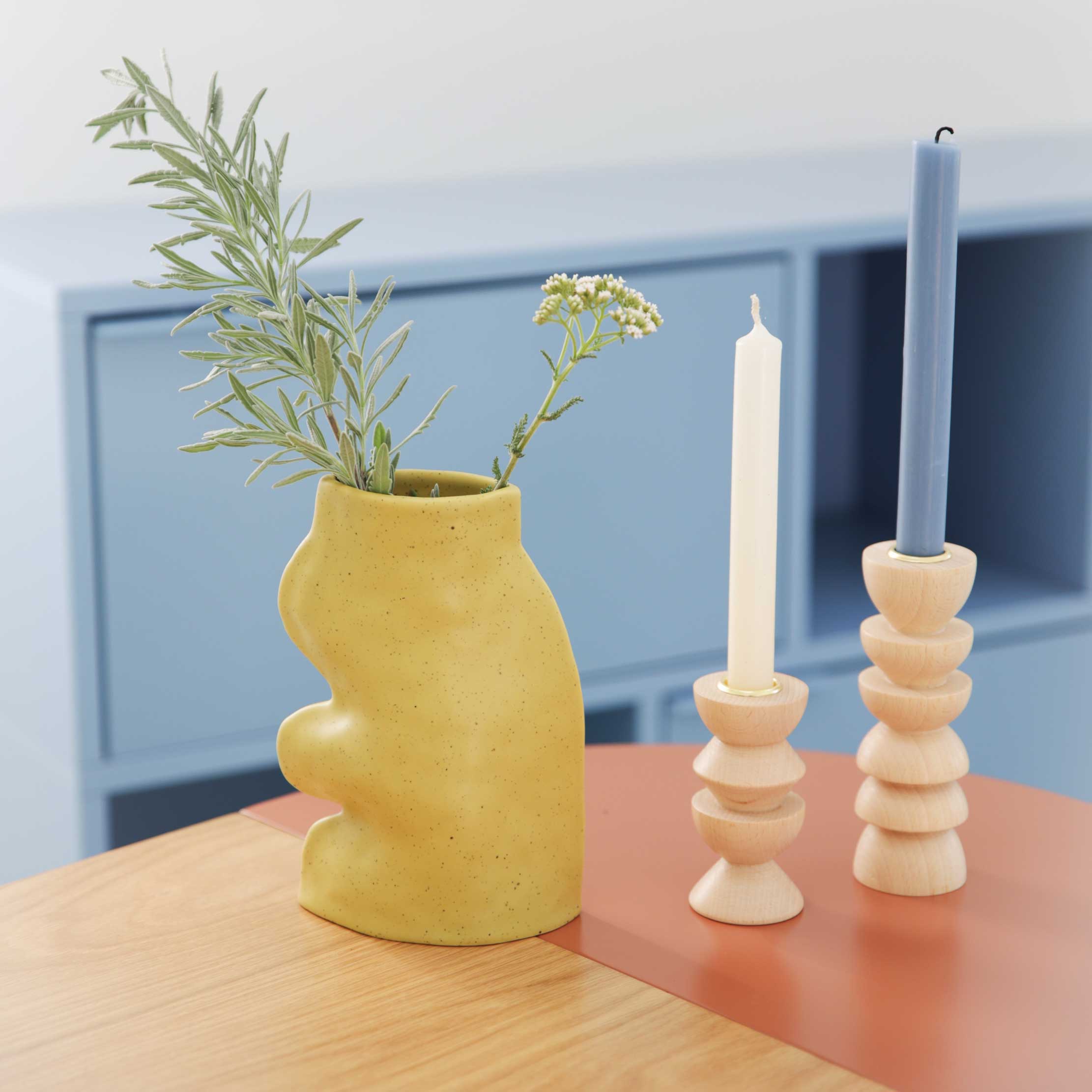 Fluxo Ceramic Vase -  Large Pistachio Green