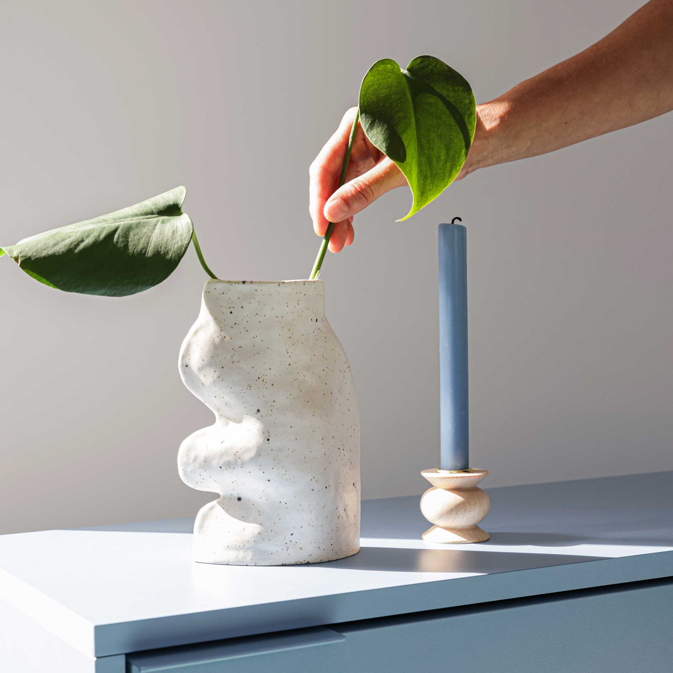 Fluxo Ceramic Vase -  Large White