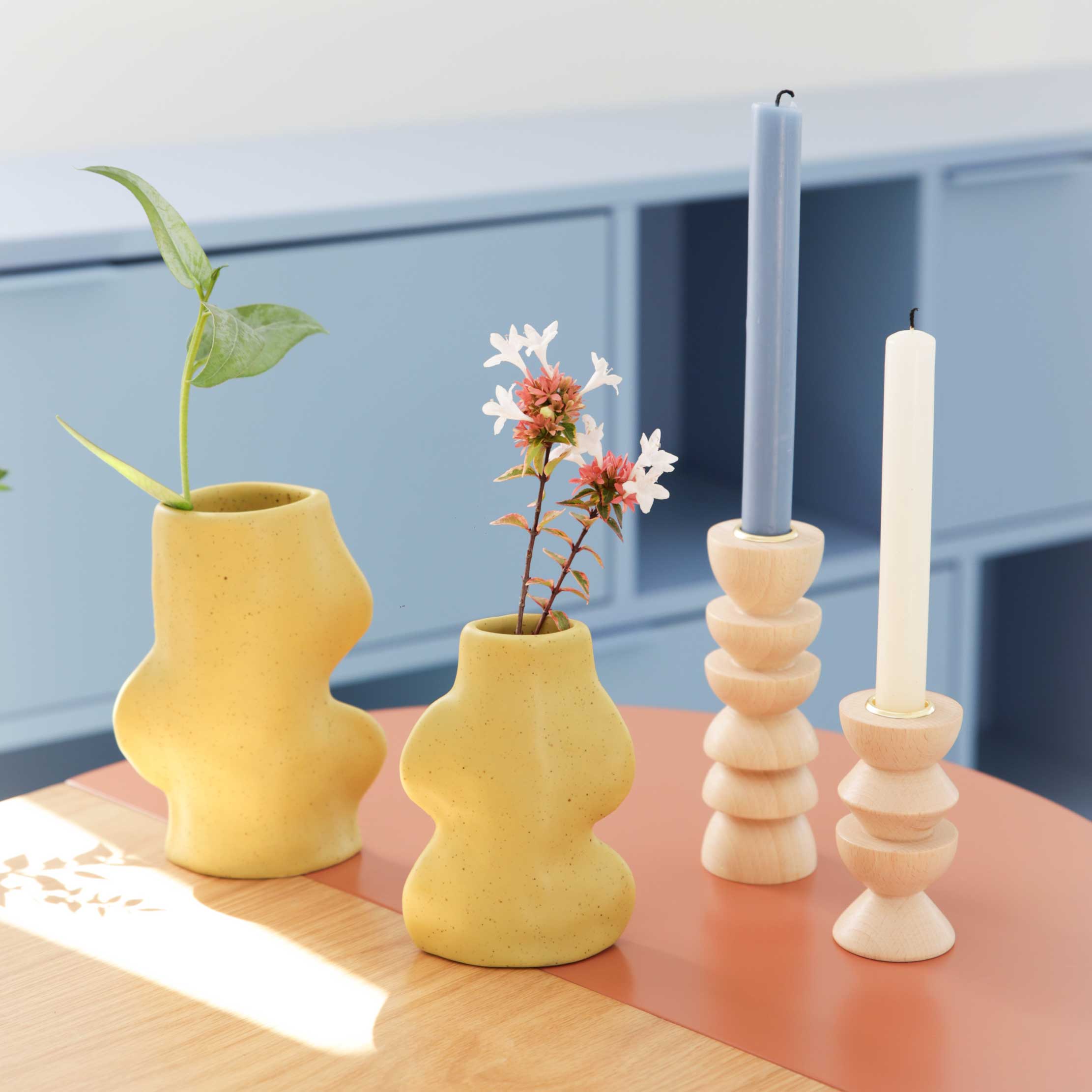 Fluxo Ceramic Vase -  Small Pistachio Green