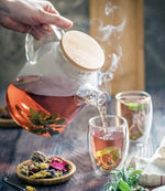 Load image into Gallery viewer, Thermo Glass Teapot 54 Fl Oz | High temperature and shock resistant
